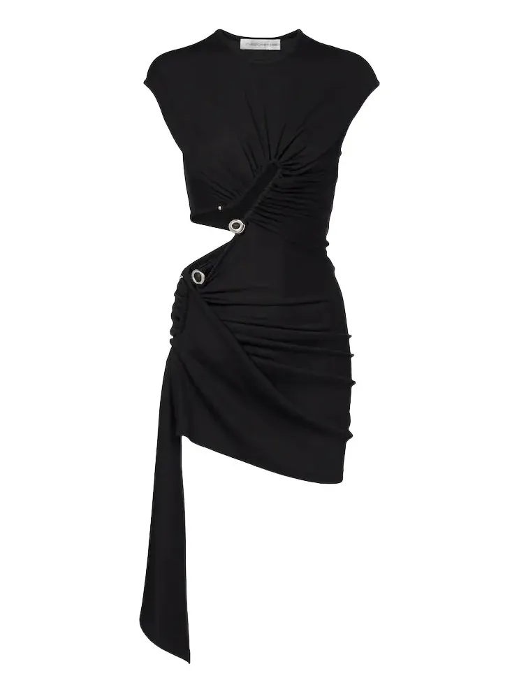 Droplet Crystal ribbed-knit jersey minidress Droplet Crystal ribbed-knit jersey minidress