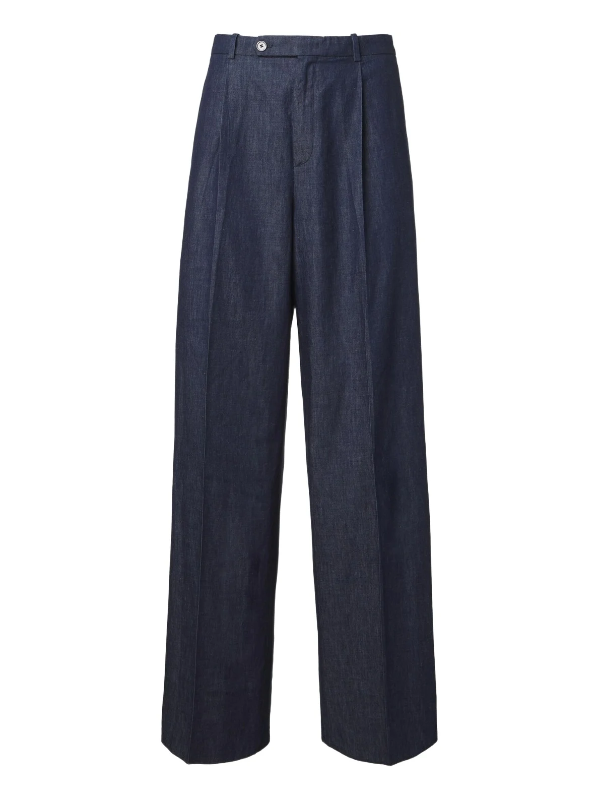 Cotton chambray wide-leg pants Cotton chambray wide-leg pants