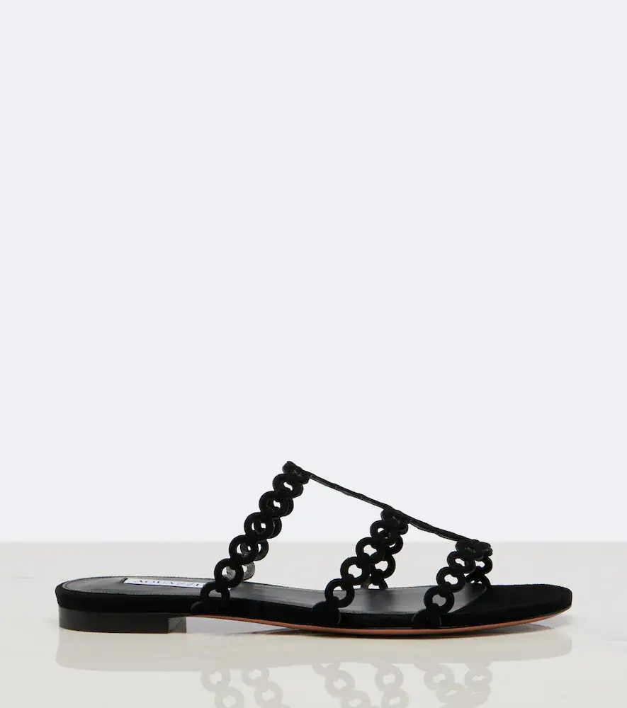 Aquazzura Infinity Chain suede sandals | Thumbnail 4