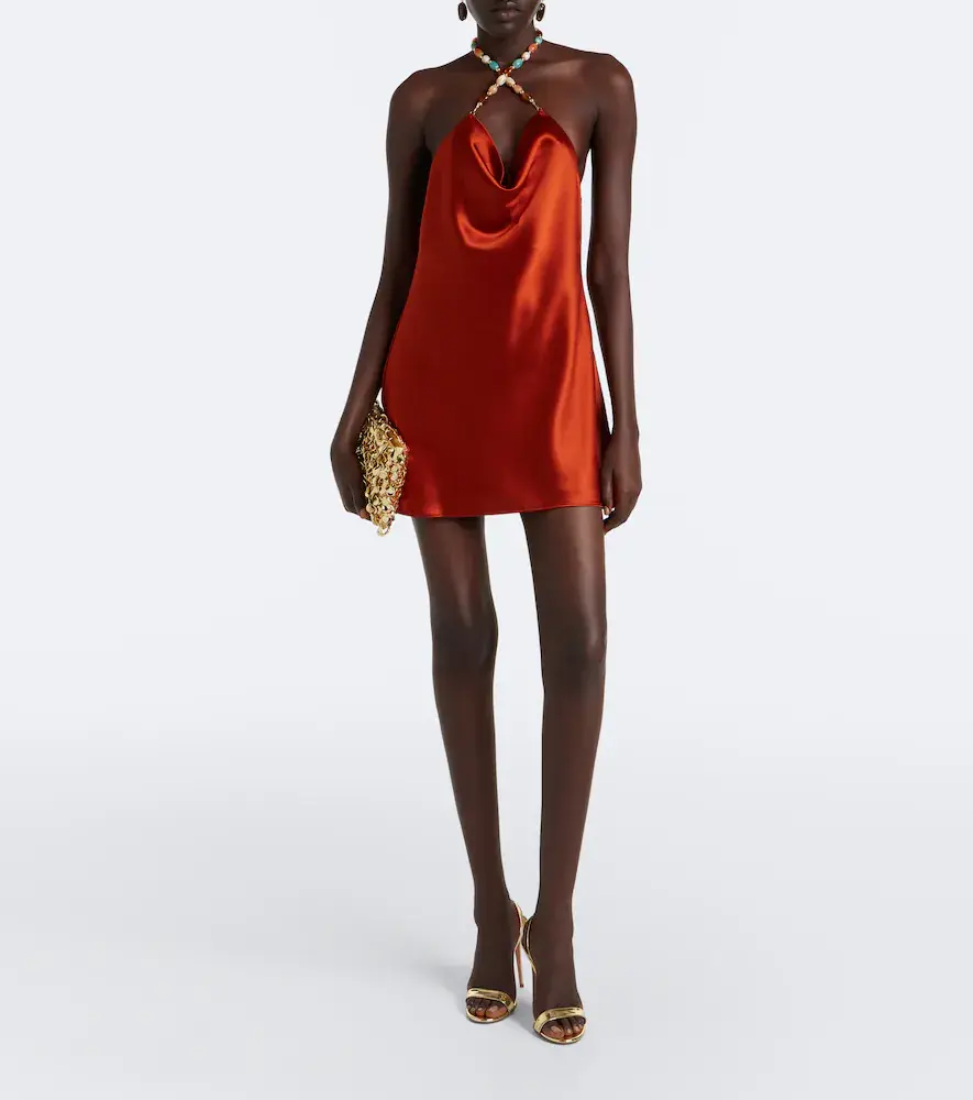 Retrofête Retrofête Marvel beaded satin minidress | Thumbnail 4 Retrofête Retrofête Marvel beaded satin minidress | Thumbnail 4