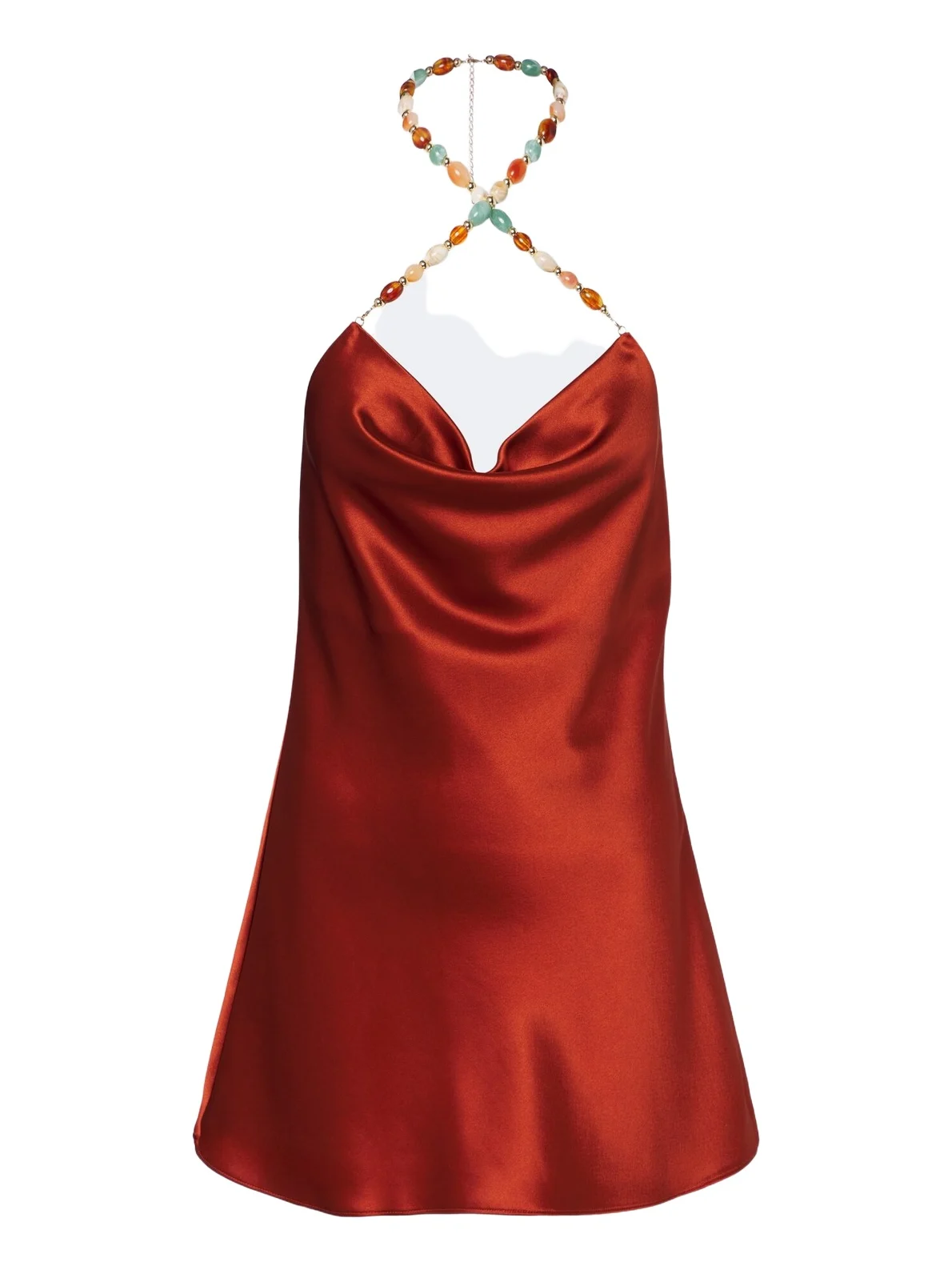 Retrofête Marvel beaded satin minidress Retrofête Marvel beaded satin minidress