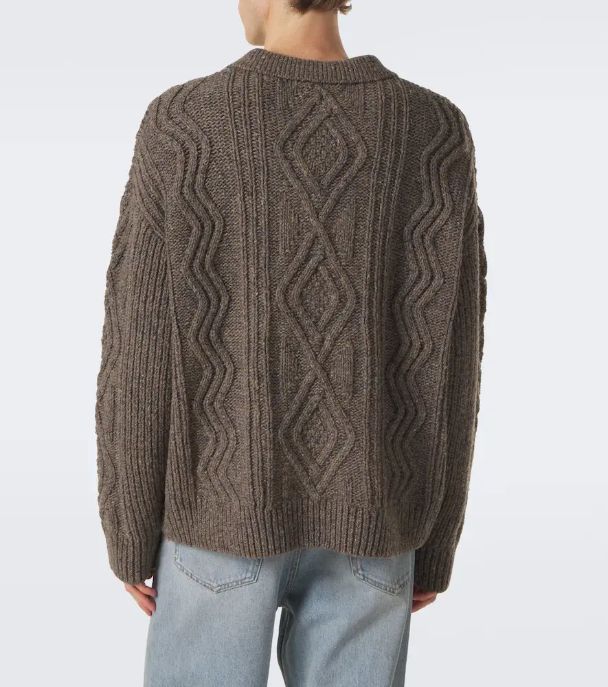Frame Cable-knit wool and alpaca-blend polo sweater | Thumbnail 3 Frame Cable-knit wool and alpaca-blend polo sweater | Thumbnail 3