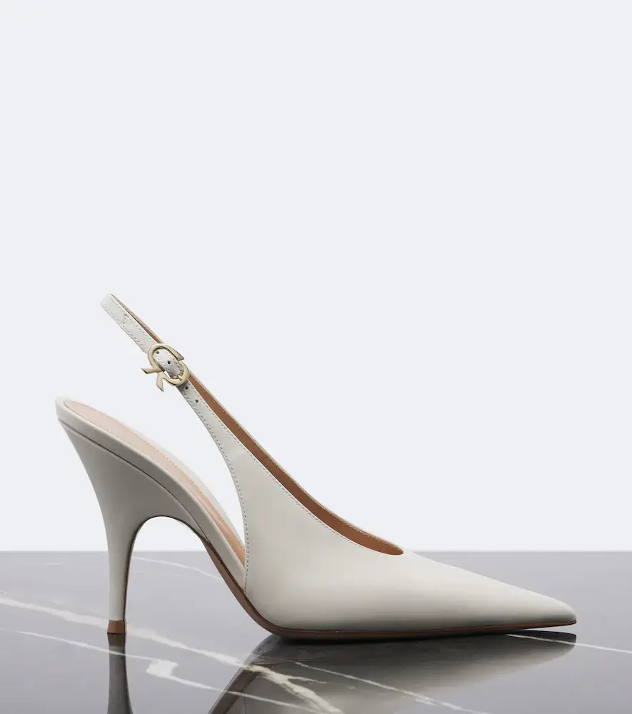 Gianvito Rossi Sofia leather slingback pumps | Thumbnail 4
