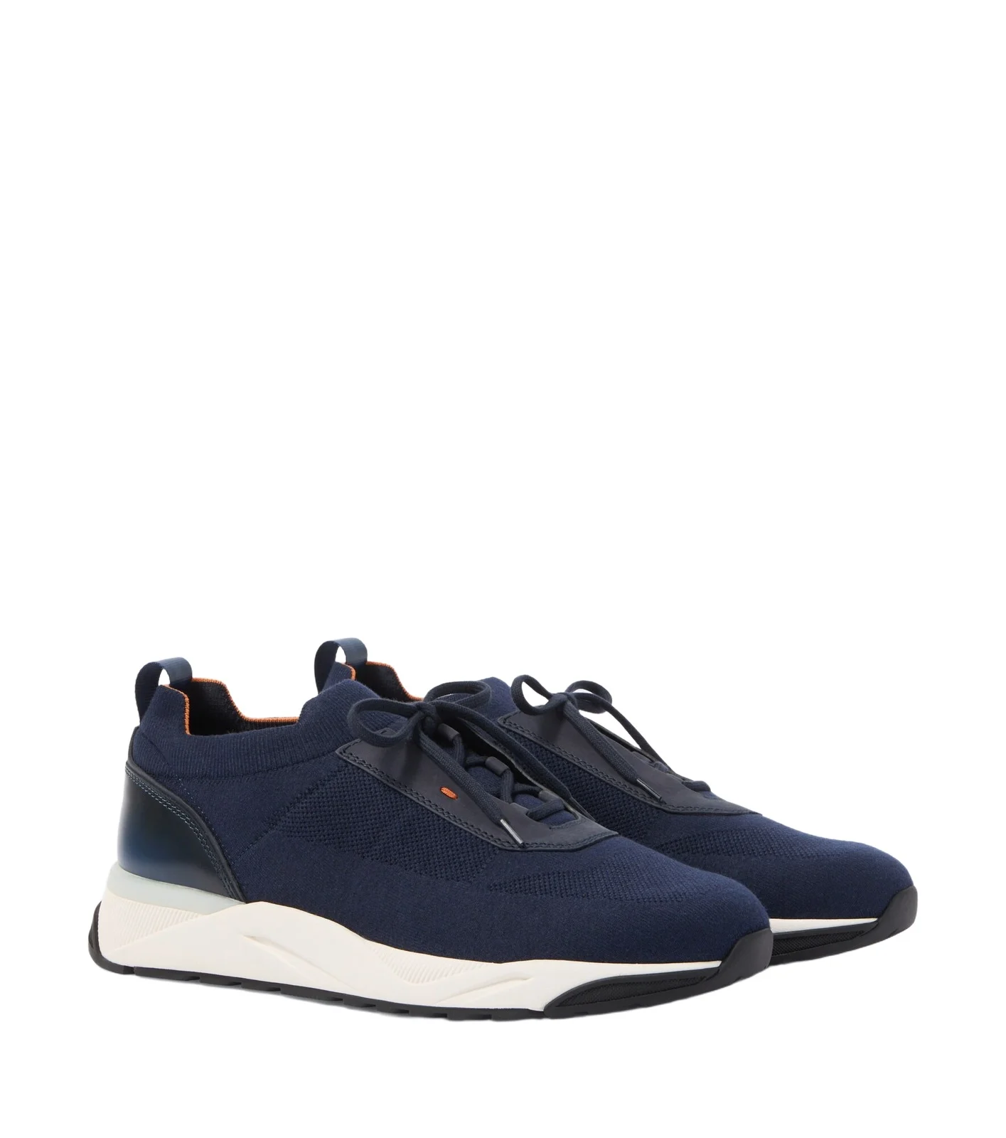 Leather-trimmed knitted sneakers Leather-trimmed knitted sneakers
