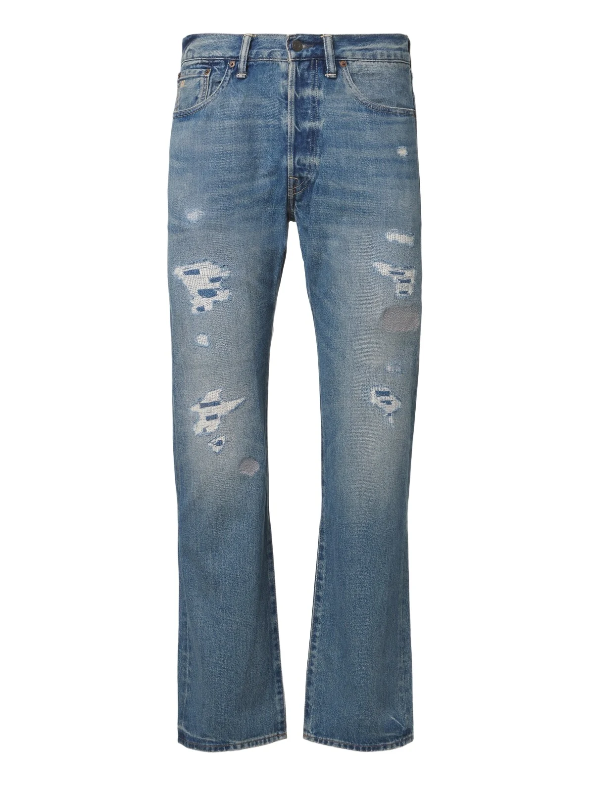 Distressed straight jeans Distressed straight jeans