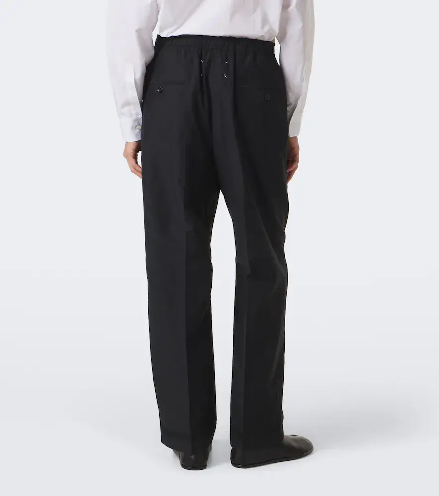 Maison Margiela Cotton and silk-blend straight pants | Thumbnail 2 Maison Margiela Cotton and silk-blend straight pants | Thumbnail 2