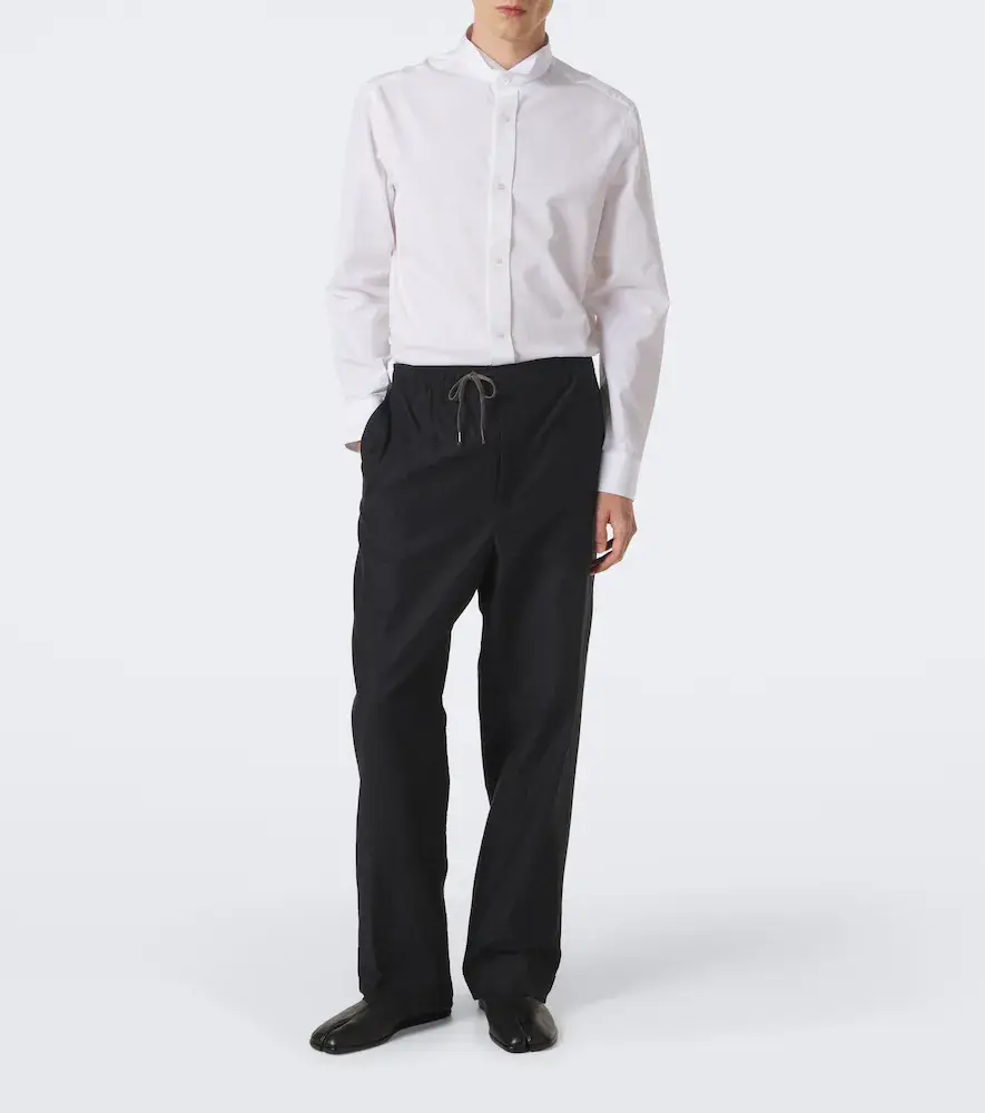 Maison Margiela Cotton and silk-blend straight pants | Thumbnail 4 Maison Margiela Cotton and silk-blend straight pants | Thumbnail 4
