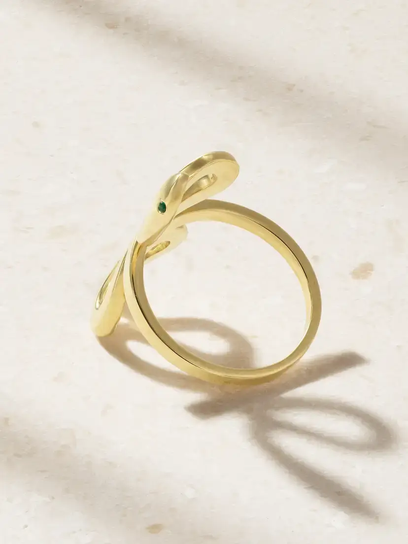 Ileana Makri Slither Snake 18-karat Gold Emerald Ring | Thumbnail 3 Ileana Makri Slither Snake 18-karat Gold Emerald Ring | Thumbnail 3