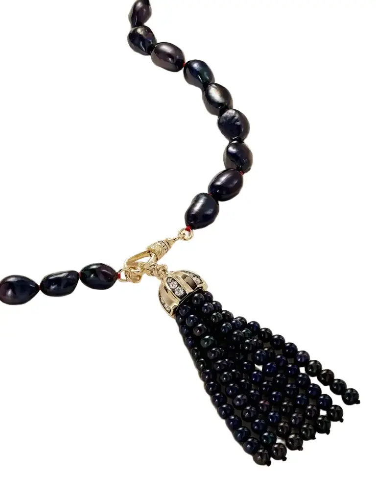 Lucy Delius 14-karat Gold, Diamonds And Pearl Beaded Necklace | Image 1 Lucy Delius 14-karat Gold, Diamonds And Pearl Beaded Necklace | Image 1