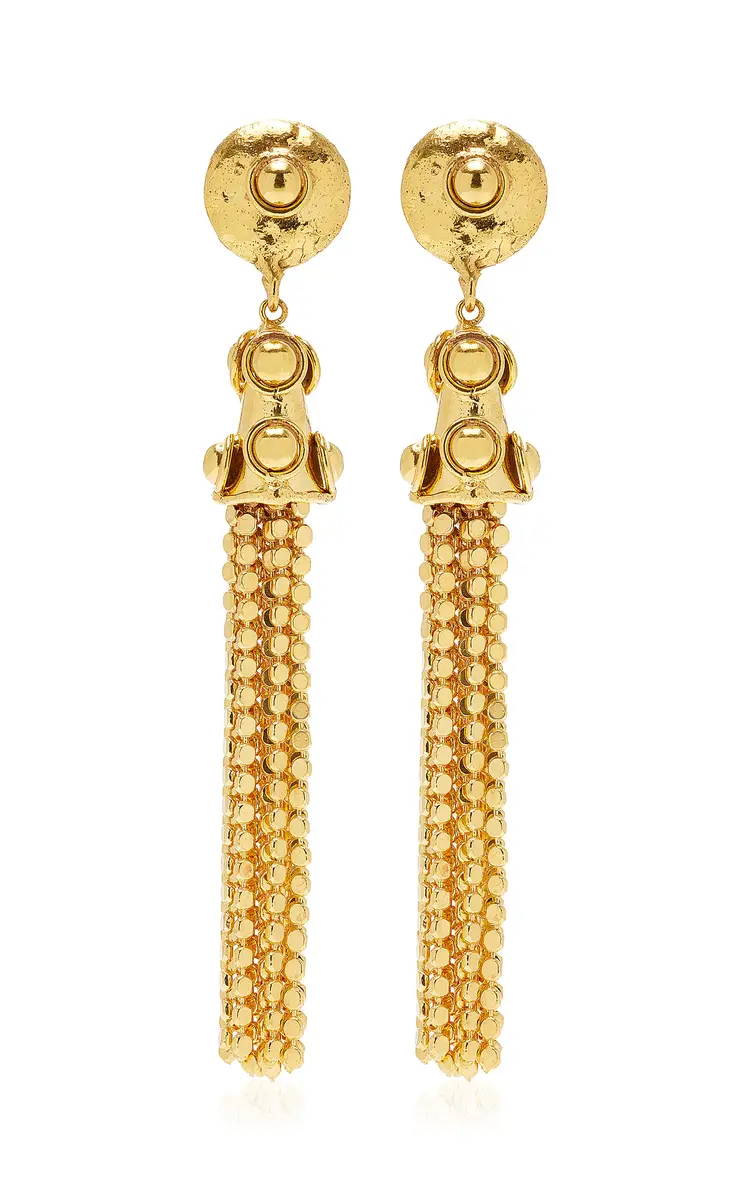 Sylvia Toledano Glo Tasseled Gold Earrings | Thumbnail 3 Sylvia Toledano Glo Tasseled Gold Earrings | Thumbnail 3