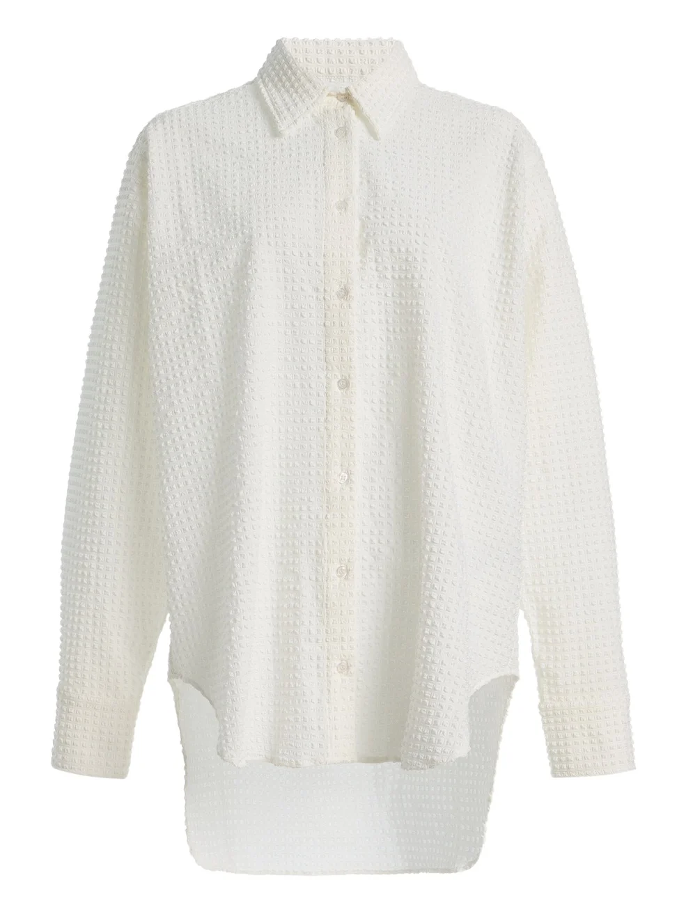 Hunza G Oversized Button-Down Poplin Shirt