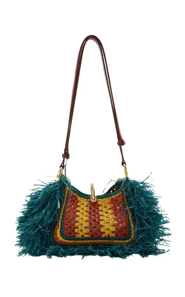Rabanne Sac a Main Fringed Raffia Bag