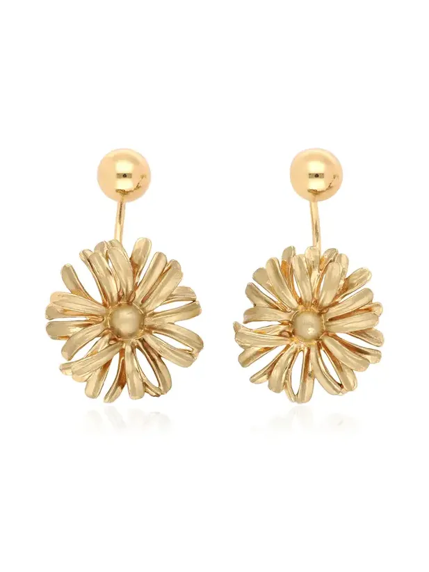 Dries Van Noten Bloom Brass Earrings