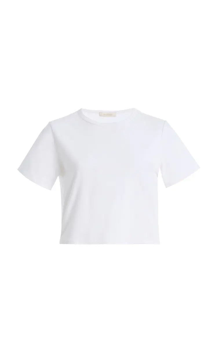 Favorite Daughter The Laura Cropped Cotton-Blend Top | Image 1 Favorite Daughter The Laura Cropped Cotton-Blend Top | Image 1