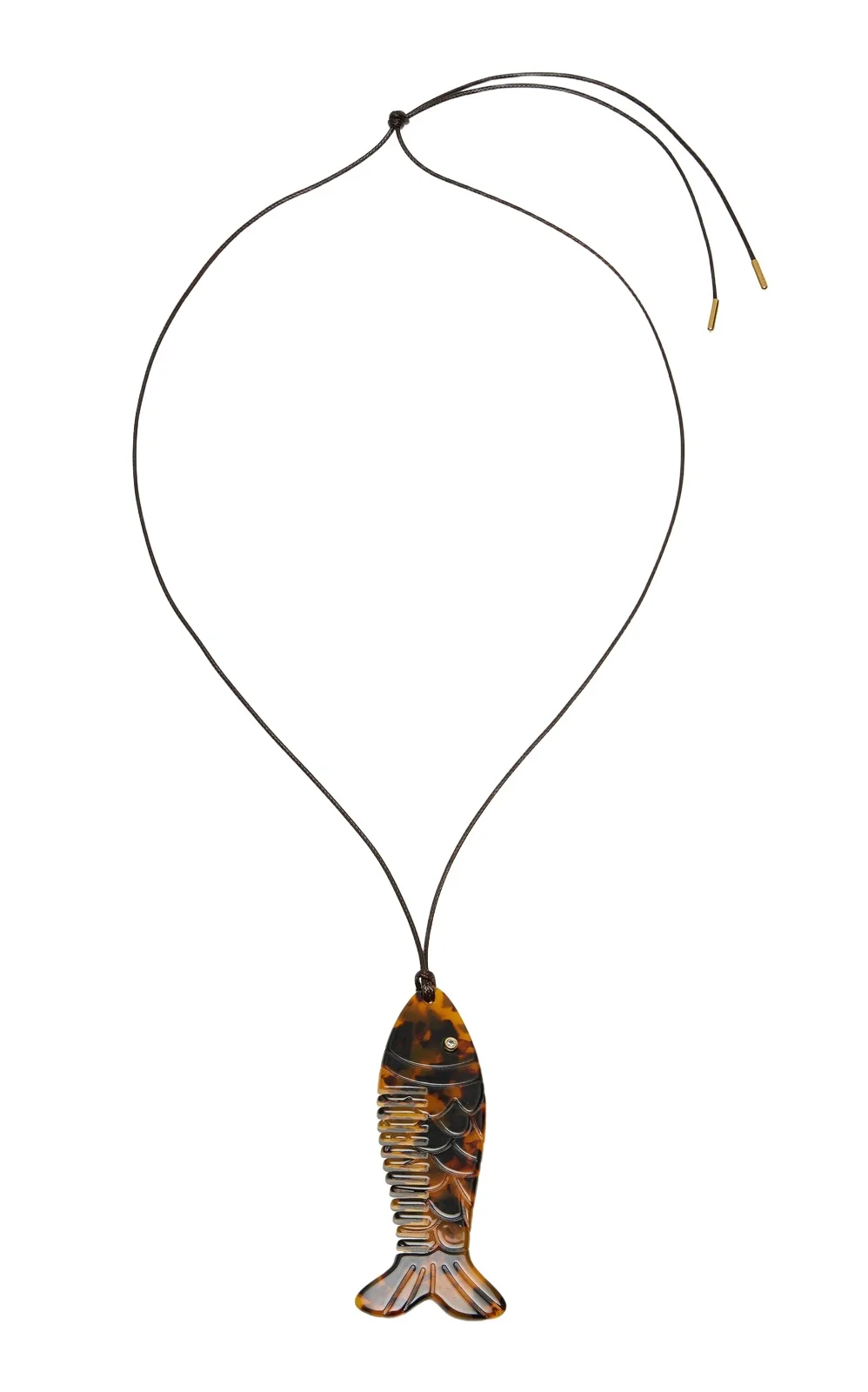 éliou Trout Comb Acetate and Cubic Zirconia Necklace