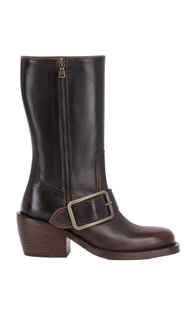 Dries Van Noten Buckled Leather Boots