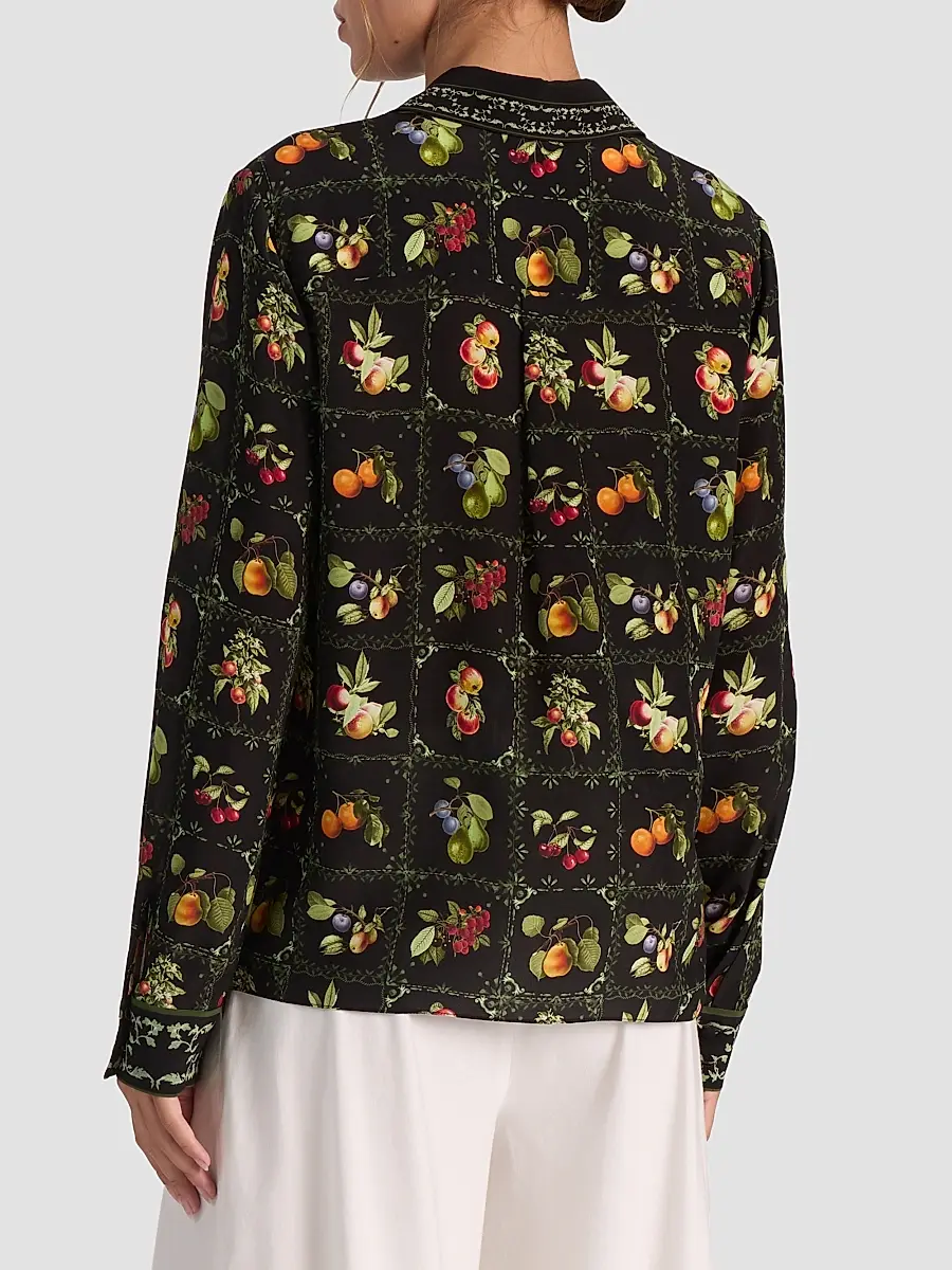 Alice + Olivia Women's Willa Printed Button-Front Top | Thumbnail 3 Alice + Olivia Women's Willa Printed Button-Front Top | Thumbnail 3