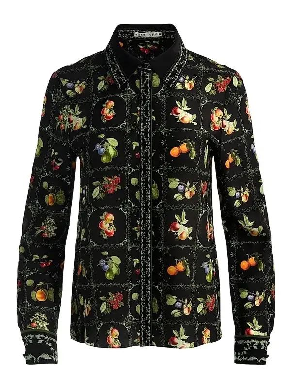 Women's Willa Printed Button-Front Top Women's Willa Printed Button-Front Top