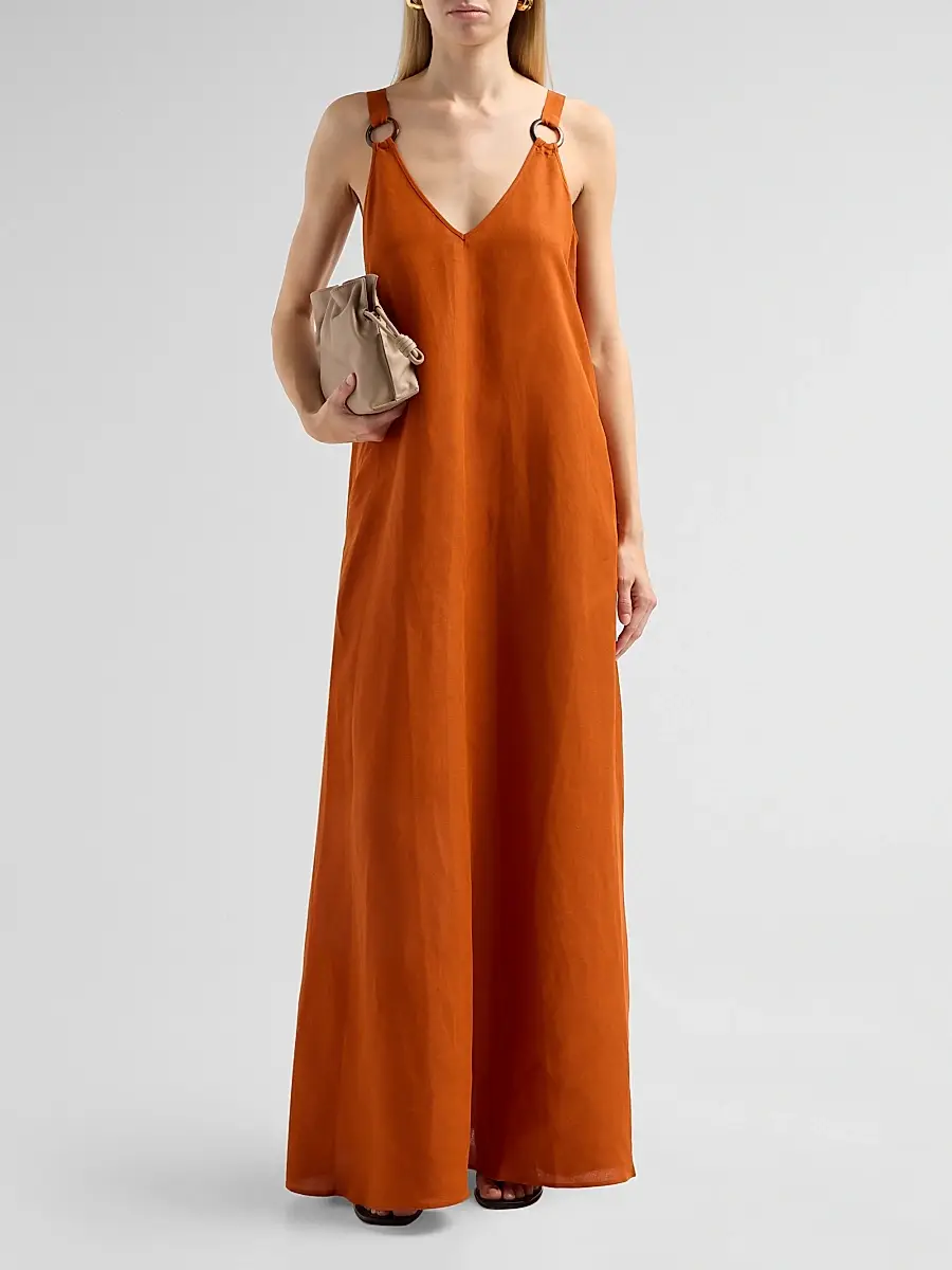 L'Agence Women's Didi O-Ring Strap Maxi Dress | Thumbnail 2 L'Agence Women's Didi O-Ring Strap Maxi Dress | Thumbnail 2