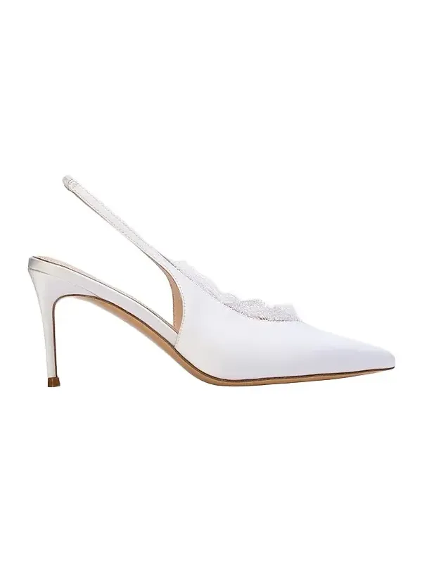 Black Suede Studio Women's Royale 80MM Satin Pumps