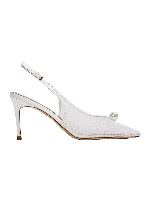 Black Suede Studio Women's Reina 80MM Lace Pumps