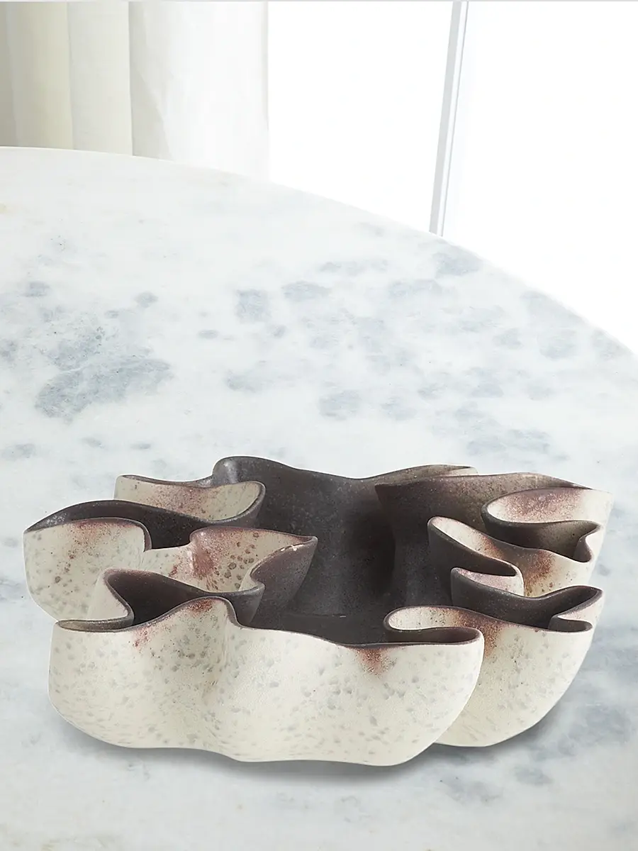 Arteriors Frontera Porcelain Coral-Inspired Reactive Glaze Centerpiece | Thumbnail 4 Arteriors Frontera Porcelain Coral-Inspired Reactive Glaze Centerpiece | Thumbnail 4