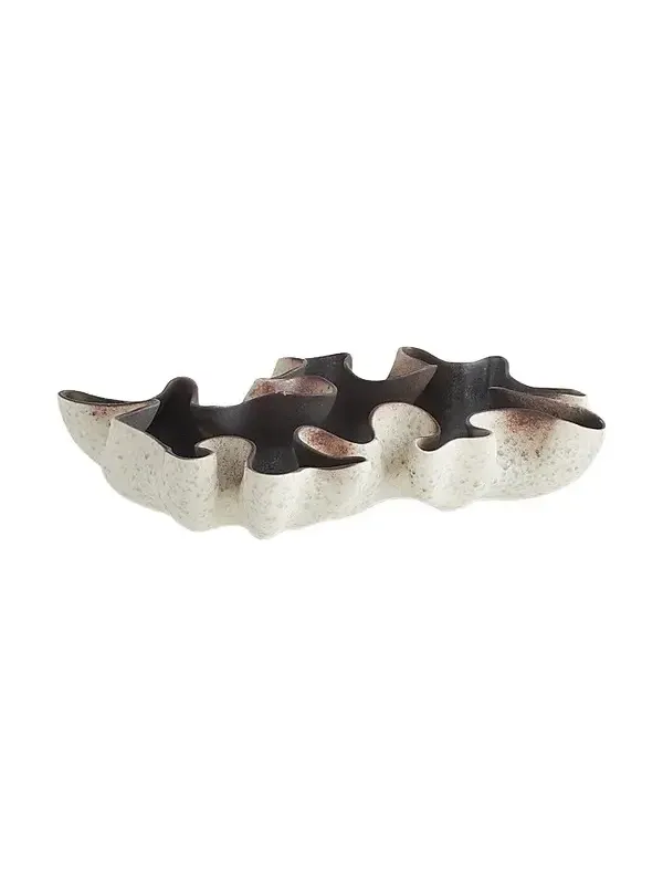 Arteriors Frontera Porcelain Coral-Inspired Reactive Glaze Centerpiece