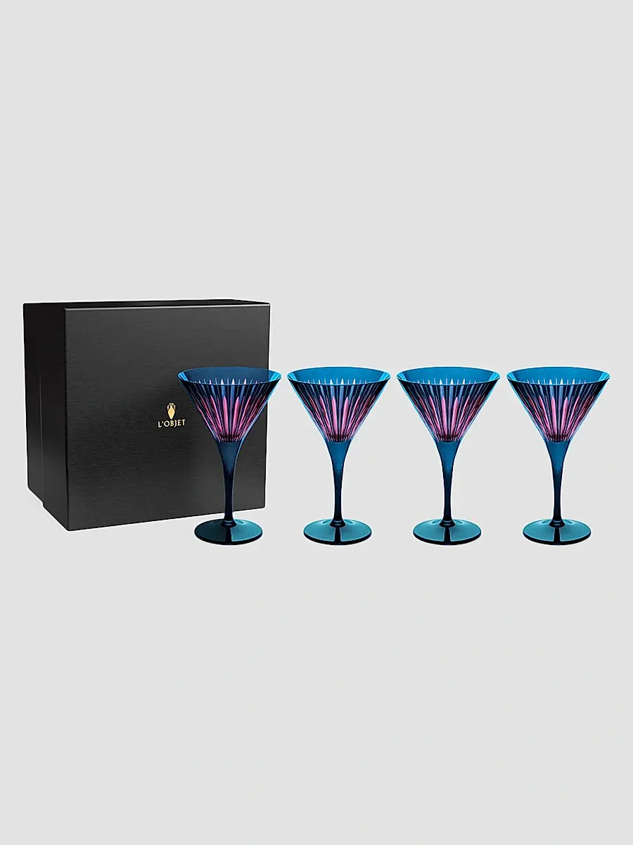 L'Objet Prism 4-Piece Martini Glass Set | Thumbnail 2 L'Objet Prism 4-Piece Martini Glass Set | Thumbnail 2