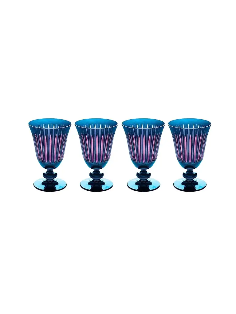 L'Objet Prism 4-PieceHand-Cut Wine Glasses | Image 1 L'Objet Prism 4-PieceHand-Cut Wine Glasses | Image 1