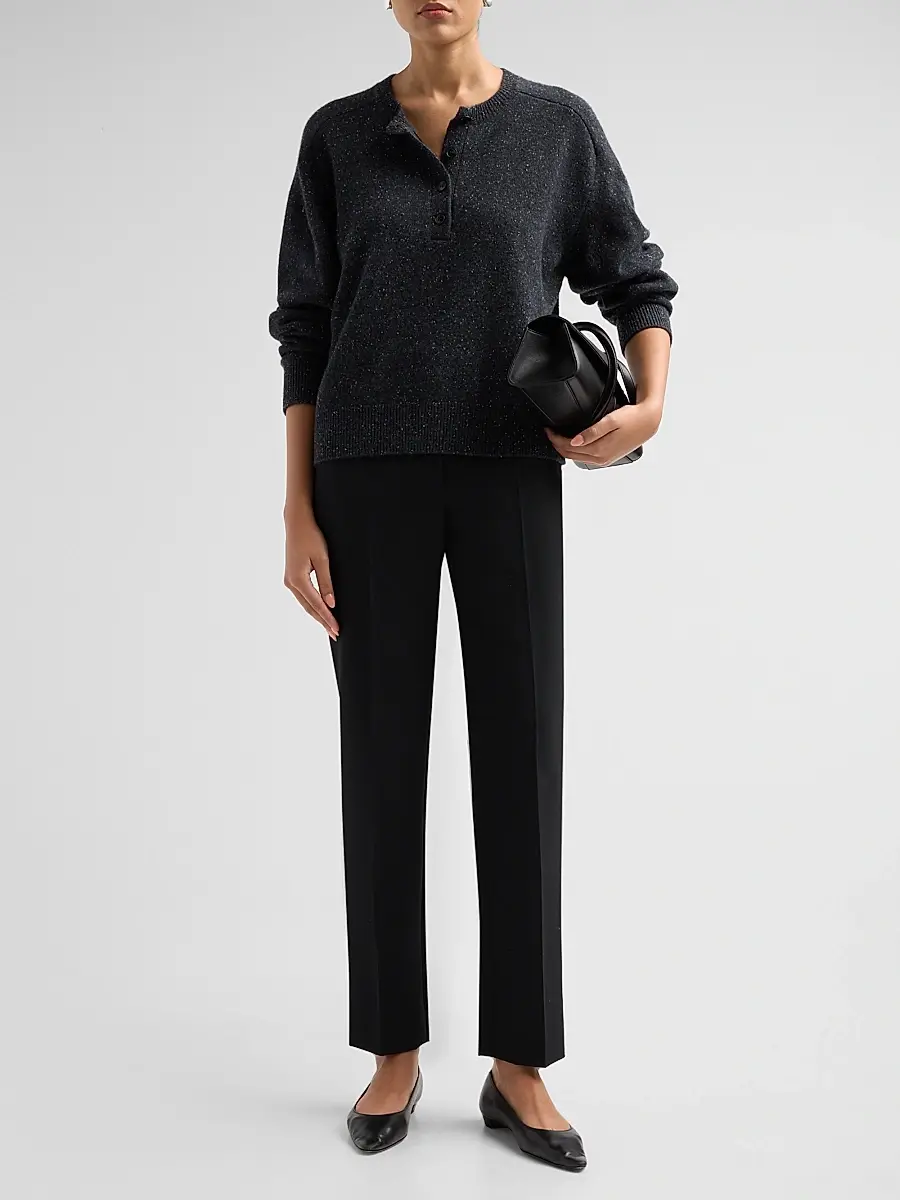Loulou de Saison Women's Malo Saddle-Sleeve Sweater | Thumbnail 2