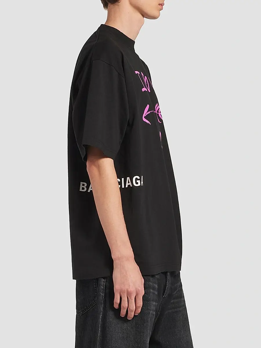 Balenciaga Men's I Love U Medium Fit T-Shirt | Thumbnail 3 Balenciaga Men's I Love U Medium Fit T-Shirt | Thumbnail 3