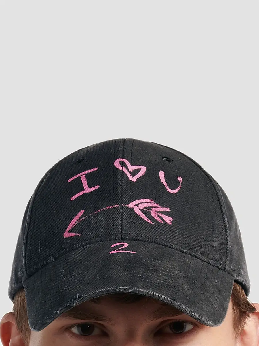 Balenciaga Men's I Love U Baseball Cap | Thumbnail 4 Balenciaga Men's I Love U Baseball Cap | Thumbnail 4