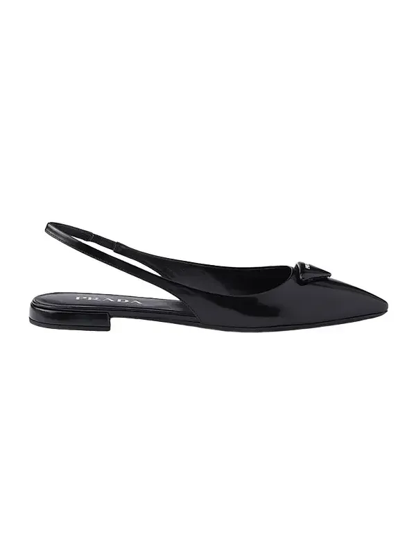 Women's Brushed Leather Slingback Ballerinas Women's Brushed Leather Slingback Ballerinas