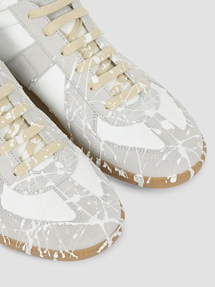 Maison Margiela Men's Replica Leather Low-Top Sneakers | Thumbnail 4 Maison Margiela Men's Replica Leather Low-Top Sneakers | Thumbnail 4