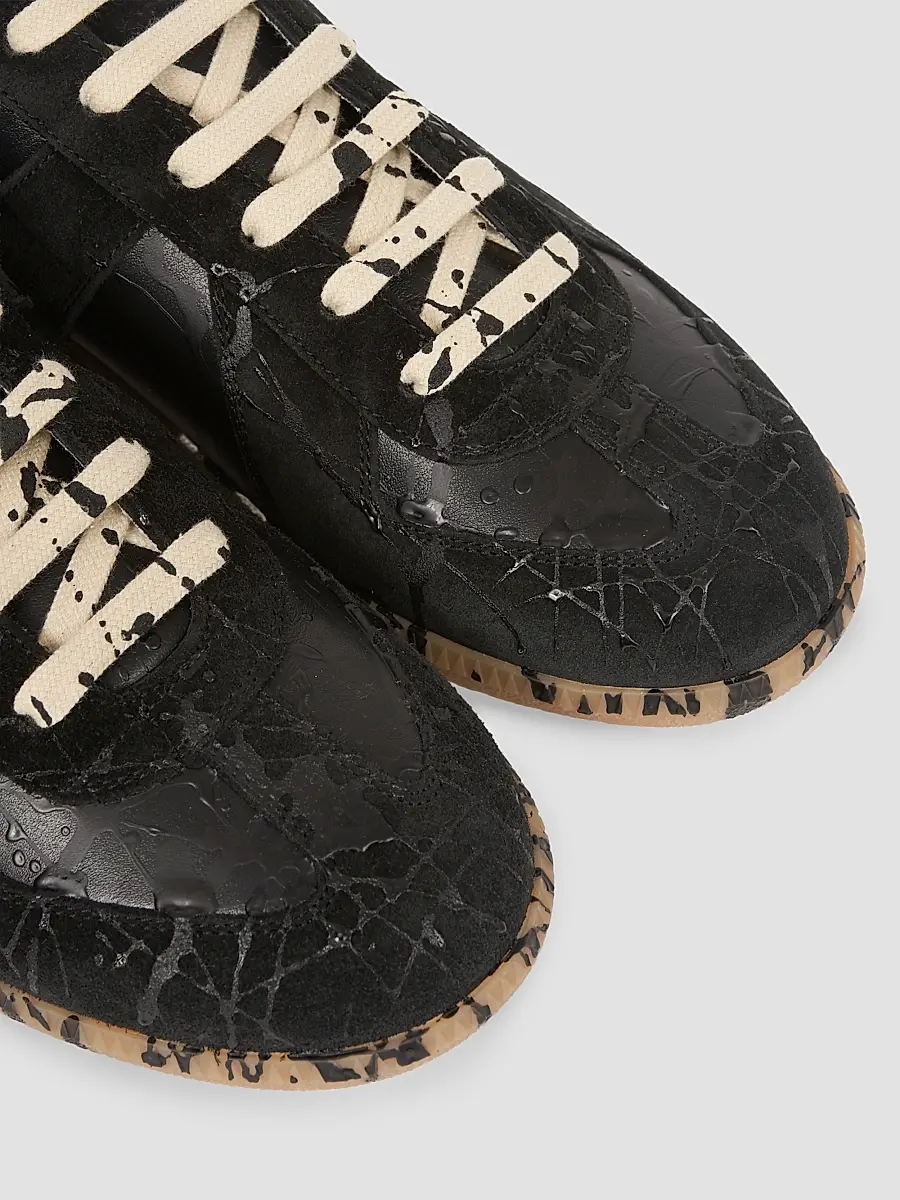 Maison Margiela Men's Replica Leather Low-Top Sneakers | Thumbnail 4 Maison Margiela Men's Replica Leather Low-Top Sneakers | Thumbnail 4