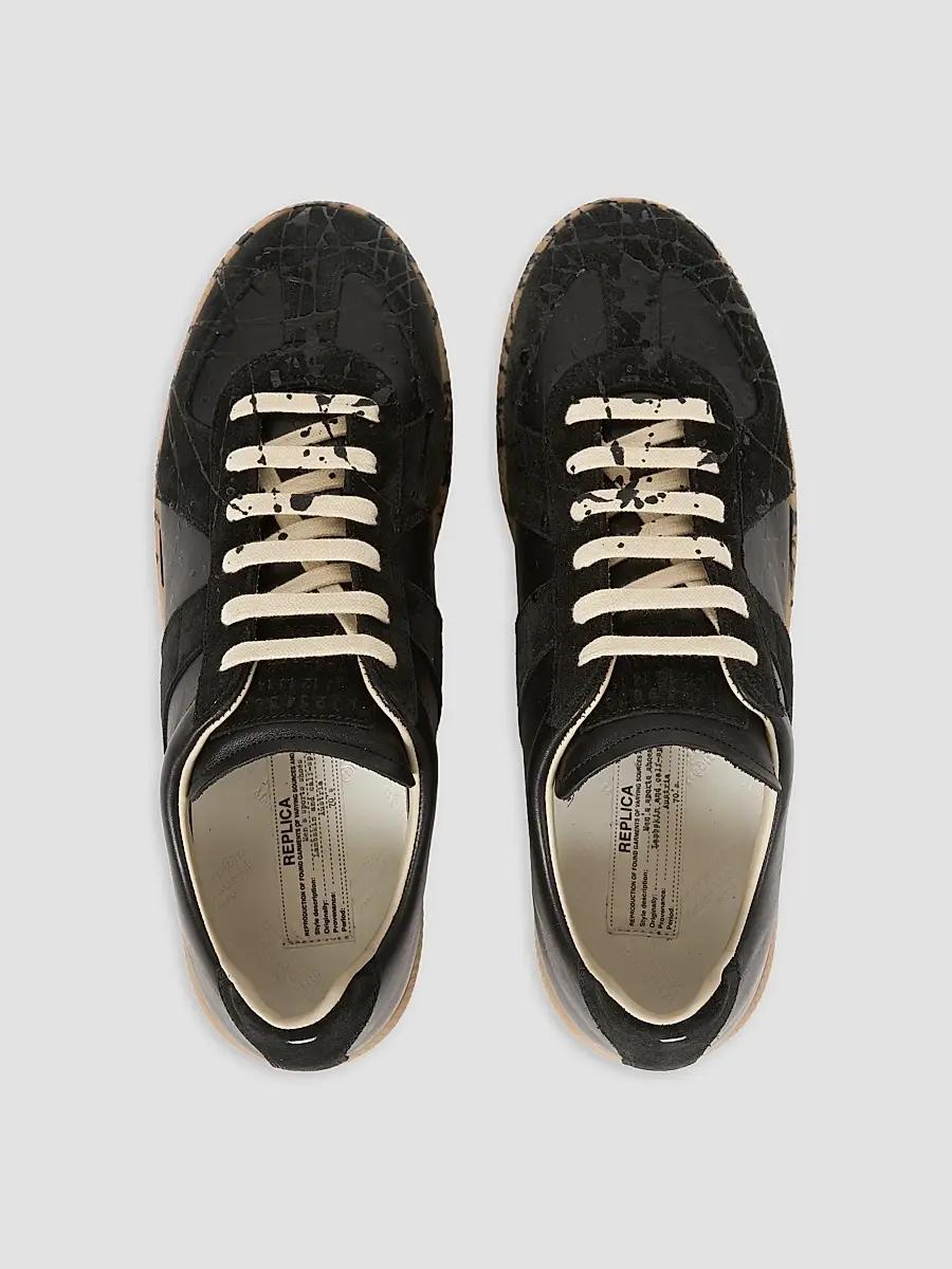 Maison Margiela Men's Replica Leather Low-Top Sneakers | Thumbnail 6 Maison Margiela Men's Replica Leather Low-Top Sneakers | Thumbnail 6