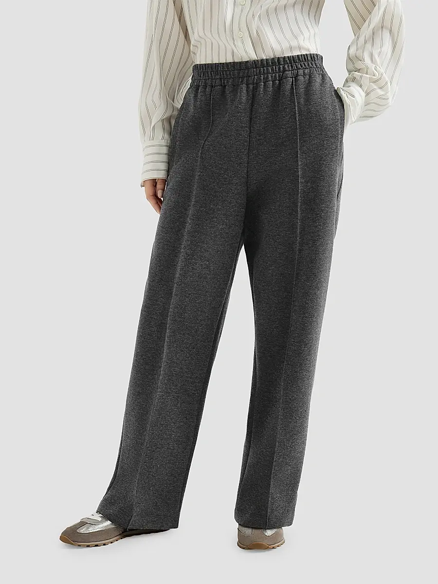 Brunello Cucinelli Women's Techno Cotton and Cashmere Interlock Track Sweatpants | Thumbnail 2 Brunello Cucinelli Women's Techno Cotton and Cashmere Interlock Track Sweatpants | Thumbnail 2