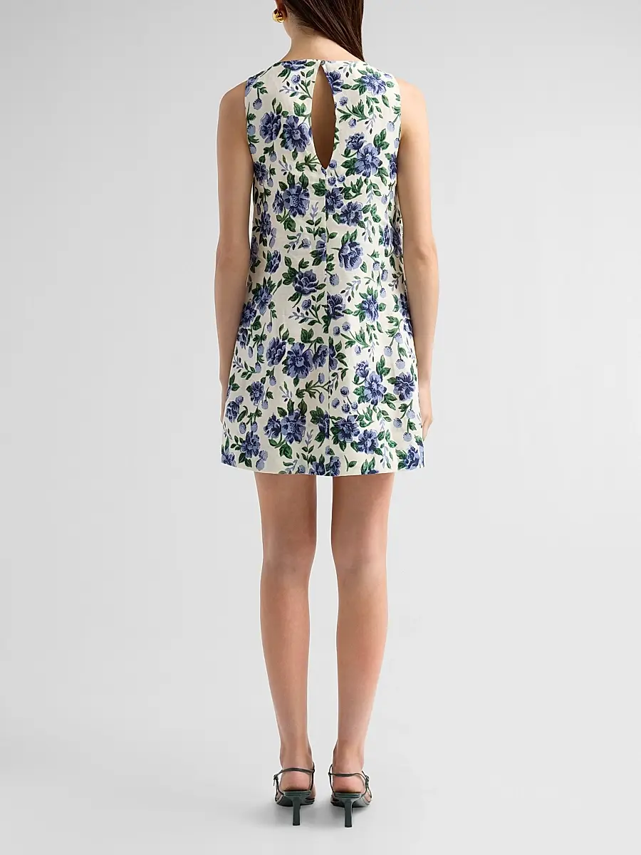 Peony Women's Enamour Floral Linen Shift Mini Dress | Thumbnail 3 Peony Women's Enamour Floral Linen Shift Mini Dress | Thumbnail 3