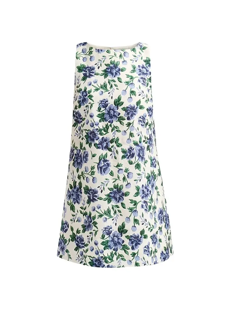 Peony Women's Enamour Floral Linen Shift Mini Dress - Provence - Size Large | Image 1 Peony Women's Enamour Floral Linen Shift Mini Dress - Provence - Size Large | Image 1