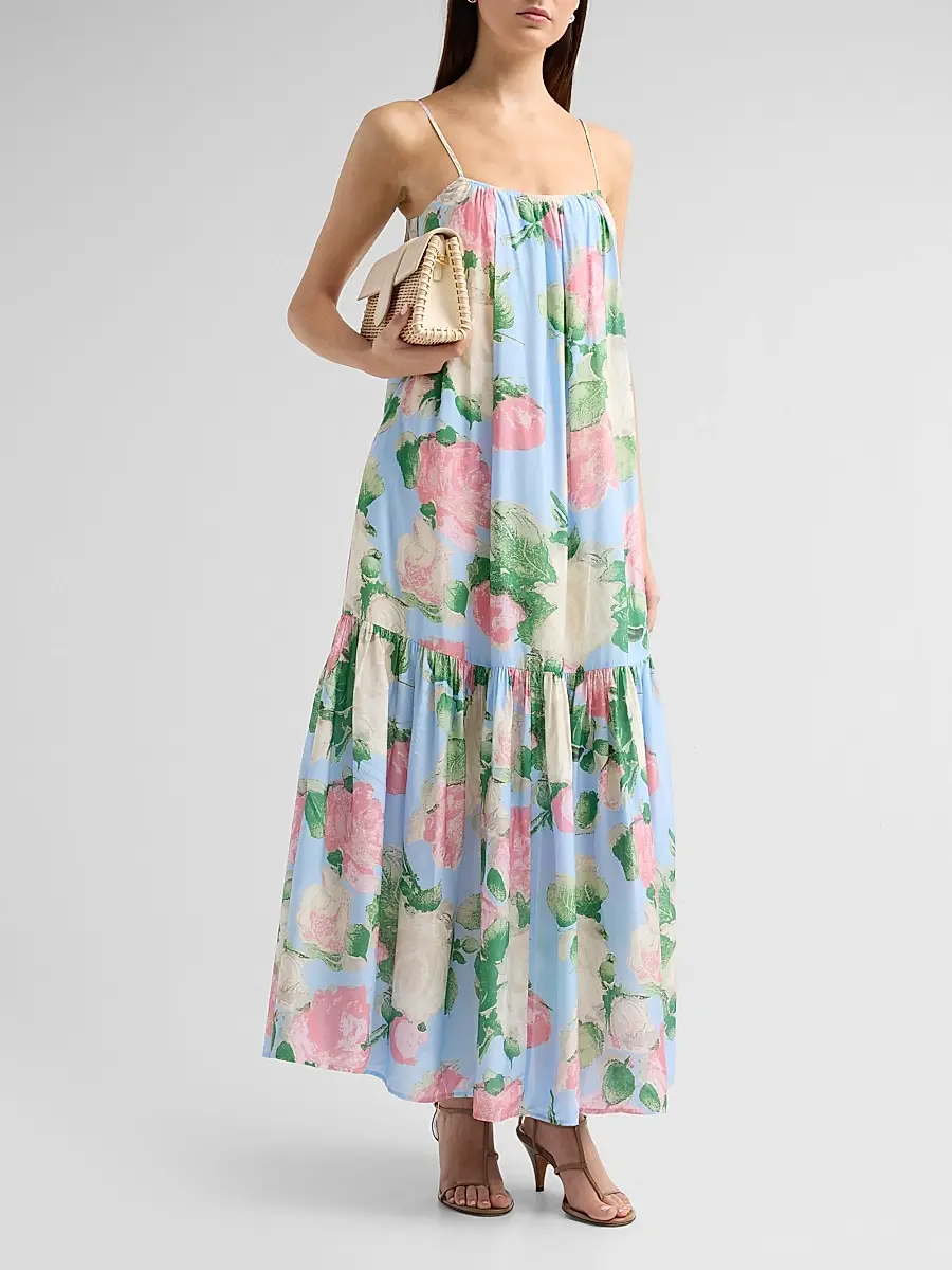 Peony Women's Enamour Floral Gathered Midi Dress | Thumbnail 4 Peony Women's Enamour Floral Gathered Midi Dress | Thumbnail 4