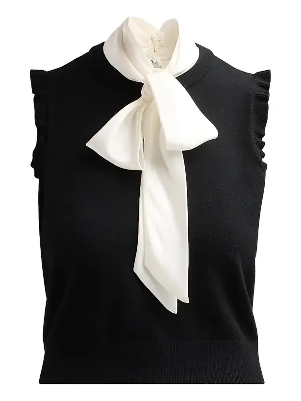 Women's Chiara Contrast Tieneck Top Women's Chiara Contrast Tieneck Top