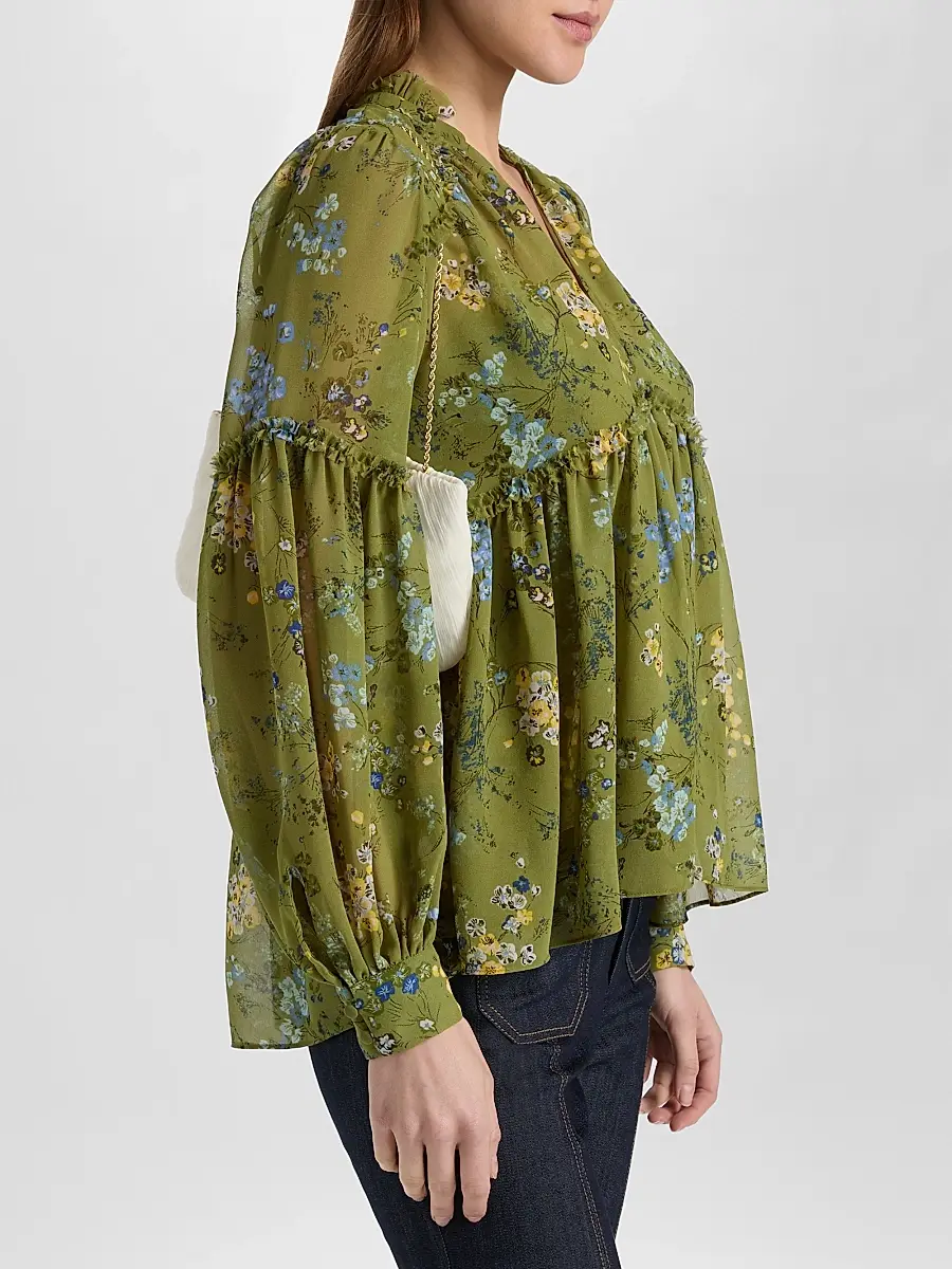Cinq à Sept Women's Windswept Floral Edeline Top | Thumbnail 4