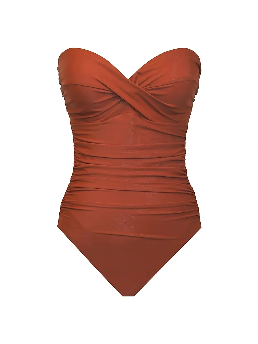 Miraclesuit Swim Women's Rock Solid Madrid One-Piece Swimsuit - Spice - Size 16 | Image 1 Miraclesuit Swim Women's Rock Solid Madrid One-Piece Swimsuit - Spice - Size 16 | Image 1