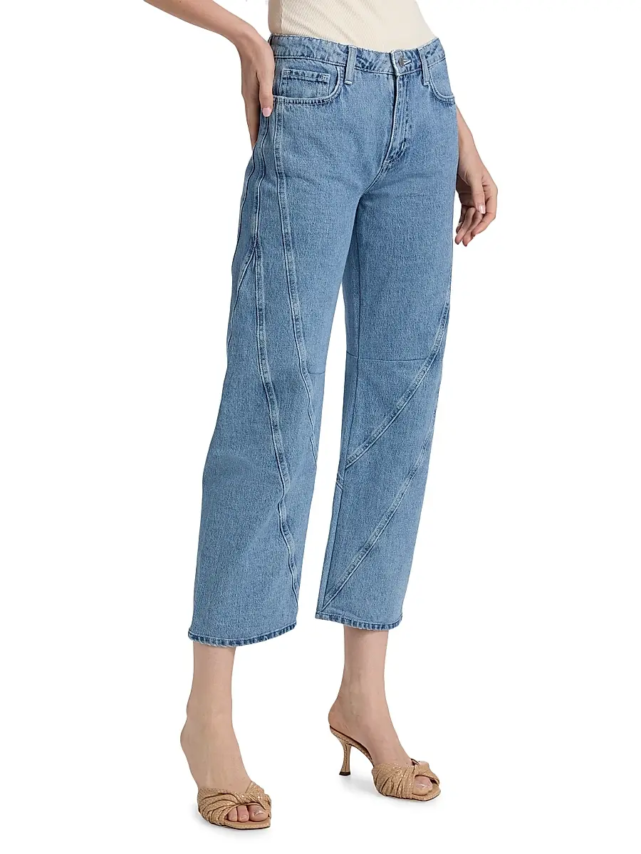 L'Agence Women's Frasier Ultra High-Rise Barrel-Leg Crop Jeans | Thumbnail 4