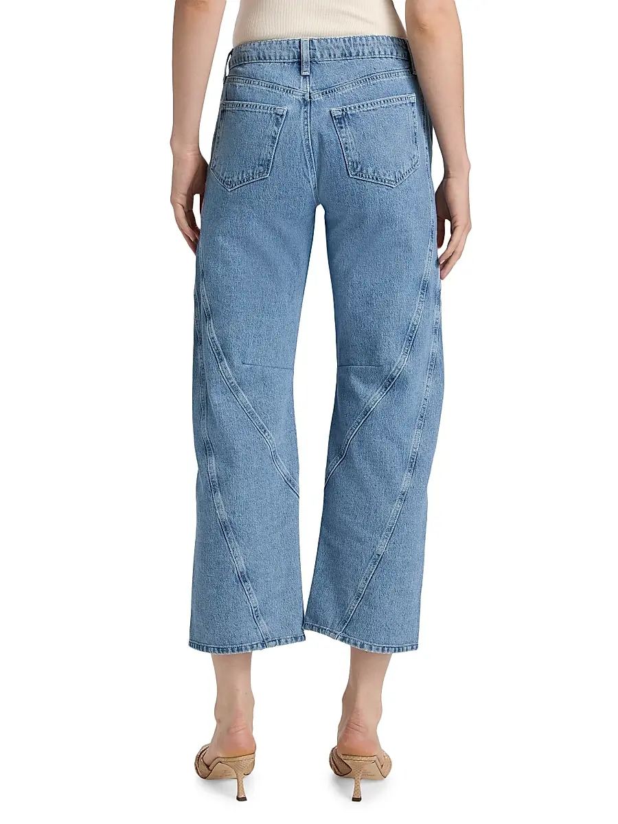 L'Agence Women's Frasier Ultra High-Rise Barrel-Leg Crop Jeans | Thumbnail 5