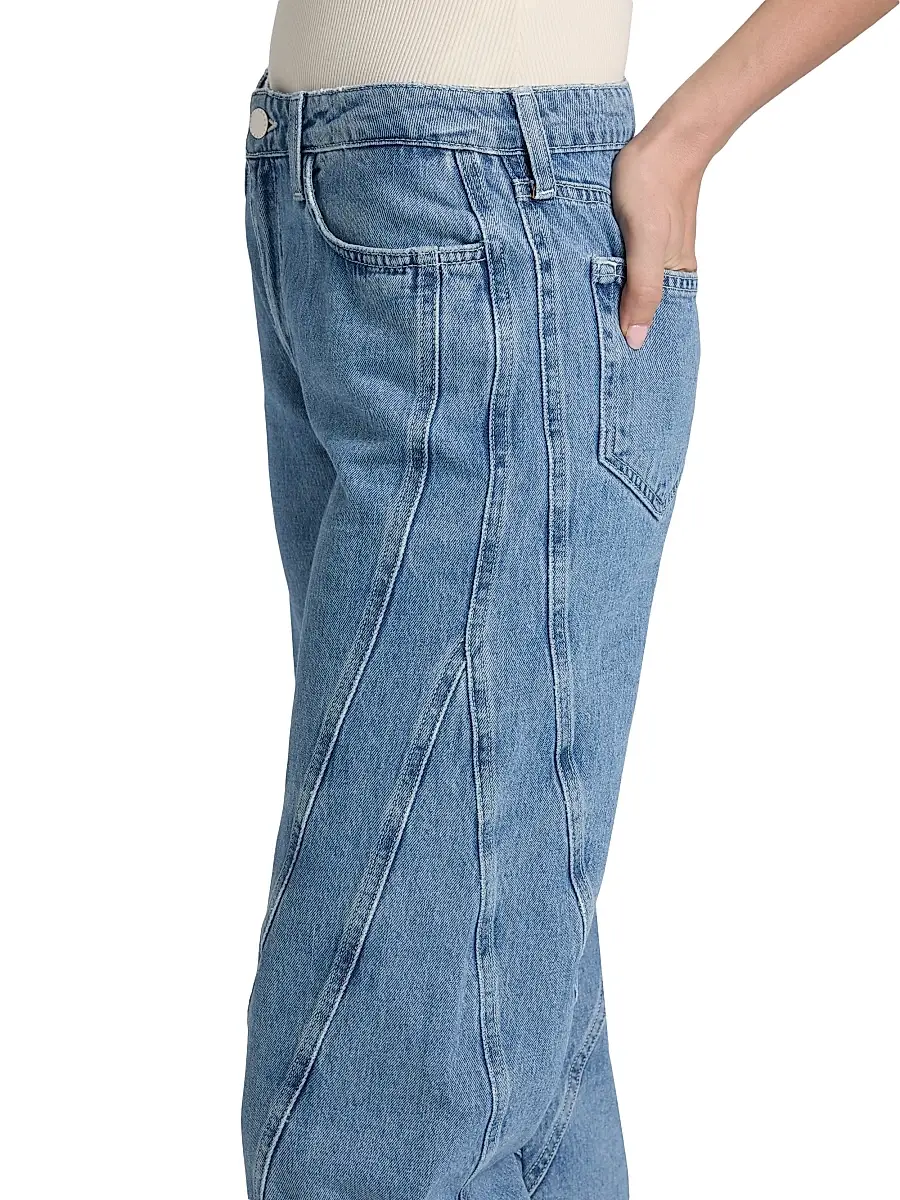 L'Agence Women's Frasier Ultra High-Rise Barrel-Leg Crop Jeans | Thumbnail 6