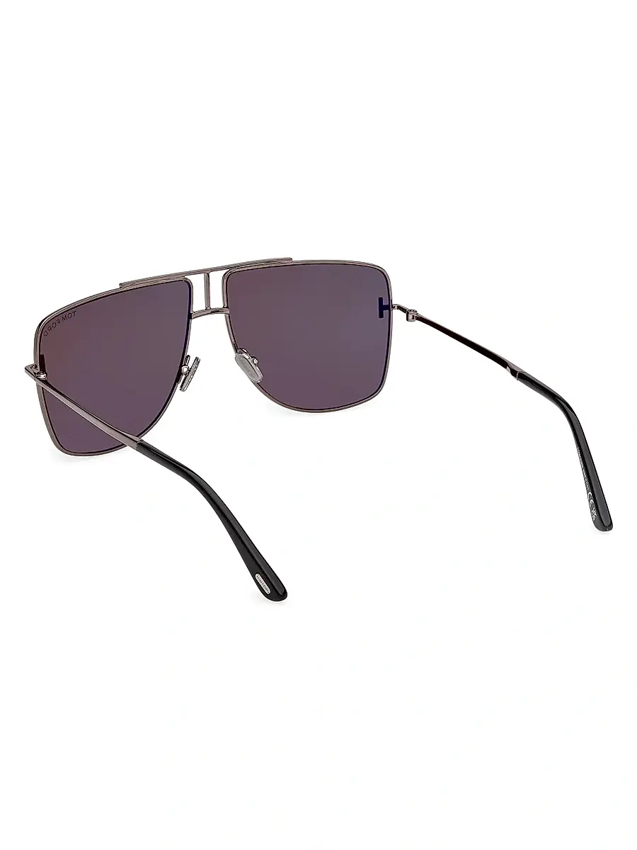 Tom Ford Men's Eliott-02 59MM Geometric Aviator Sunglasses | Thumbnail 4 Tom Ford Men's Eliott-02 59MM Geometric Aviator Sunglasses | Thumbnail 4
