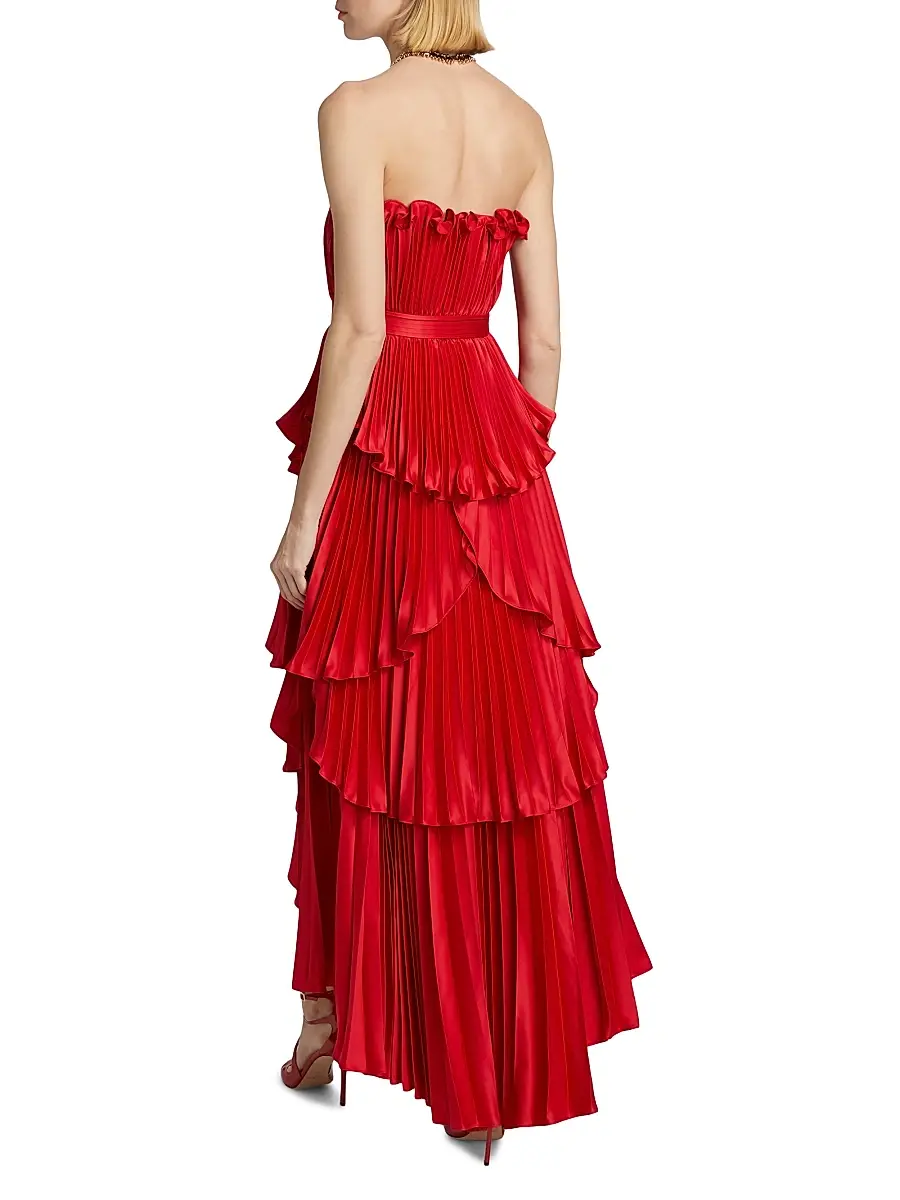 Amur Women's Janey Tiered Shell High-Low Gown | Thumbnail 5