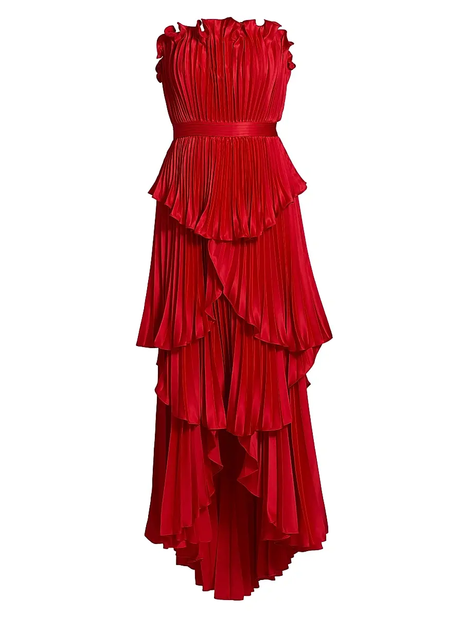Amur Women's Janey Tiered Shell High-Low Gown