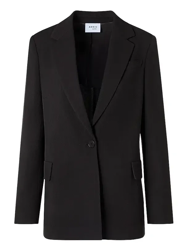 Women's Wool Tricotine Boyfriend Blazer Women's Wool Tricotine Boyfriend Blazer